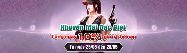 Khuyến Mãi Đặc Biệt - Tặng Ngay 10% Giá Trị Thẻ Nạp