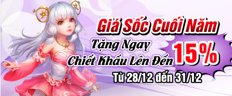 Giá Sốc Cuối Năm - Tặng Chiết Khấu 15%