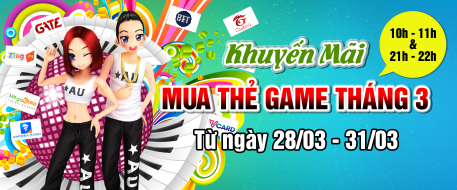 Khuyến Mãi Mua Thẻ Game Tháng 3