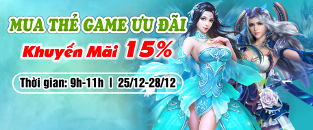 Mua Thẻ Game Ưu Đãi - Khuyến Mãi 15%